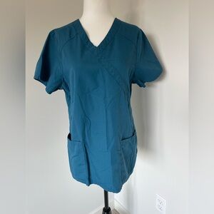 Scrubstar Teal Scrub Top - Size Small